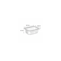 Barquette plastique avec couvercle Optipack 1000 ml - par 400