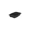 Barquette plastique noire 2 compartiments Bistro 910 ml - par 20