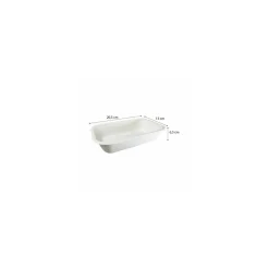 Barquette rectangle bagasse 650 ml - par 125