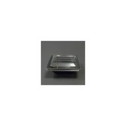 Barquette salade Pyramipack noire 250 ml avec couvercle - par 40
