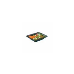 Barquette salade Pyramipack noire 750 ml avec couvercle indépendant - par 40