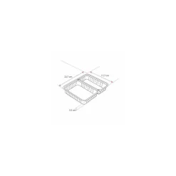 Barquette scellable 2 compartiments MCL 1000 ml - par 450
