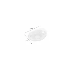Barquette steak haché ovale polystyrène PVC transparent 13 x 9 x 2 cm - par 250