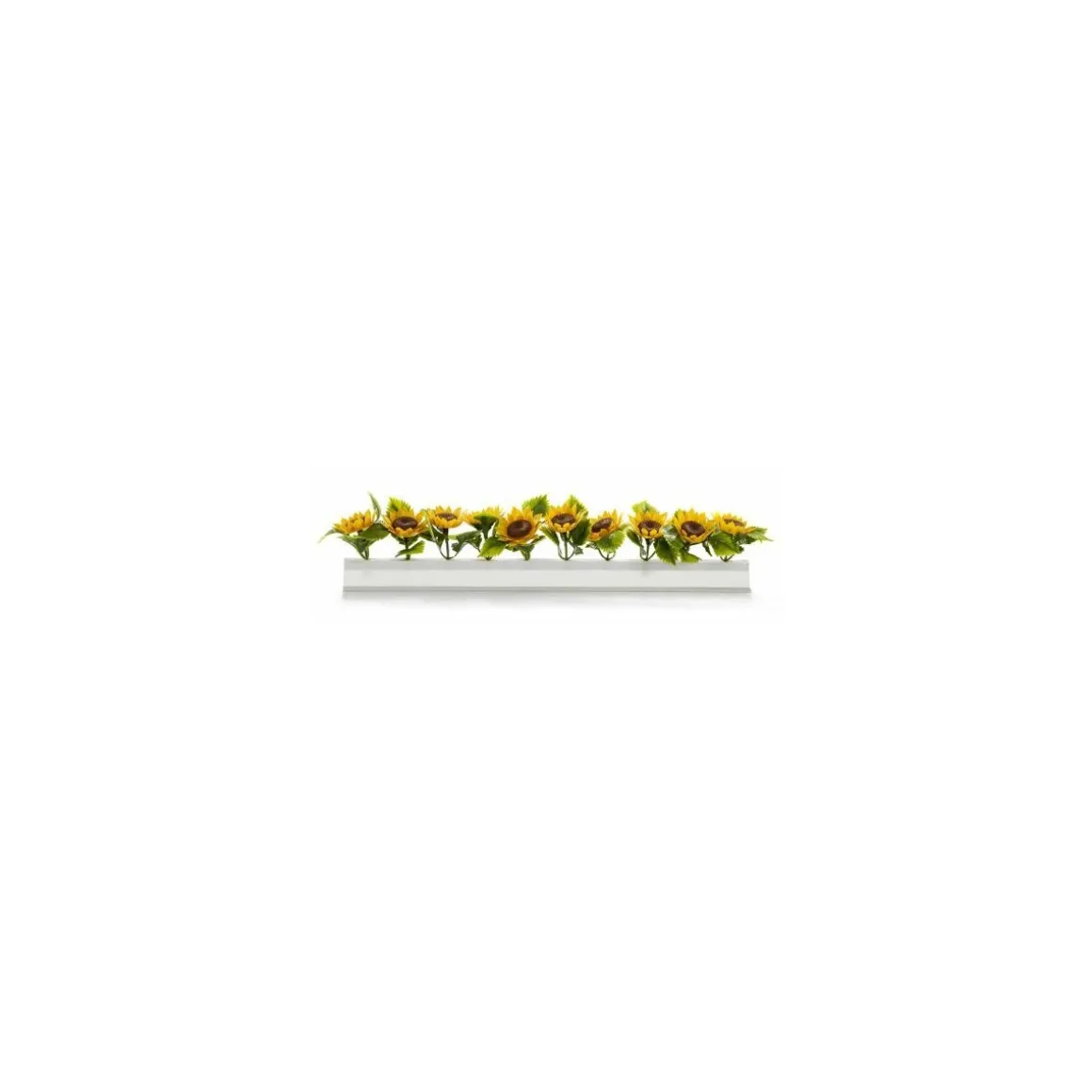 Barrette blanche fleurs de tournesol 25 cm - par 12
