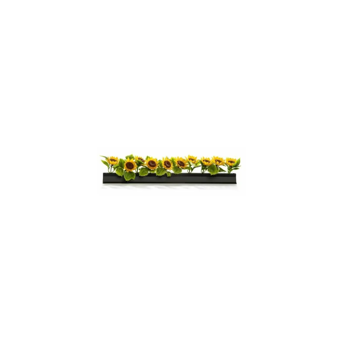 Barrette noire fleurs de tournesol 25 cm - par 12