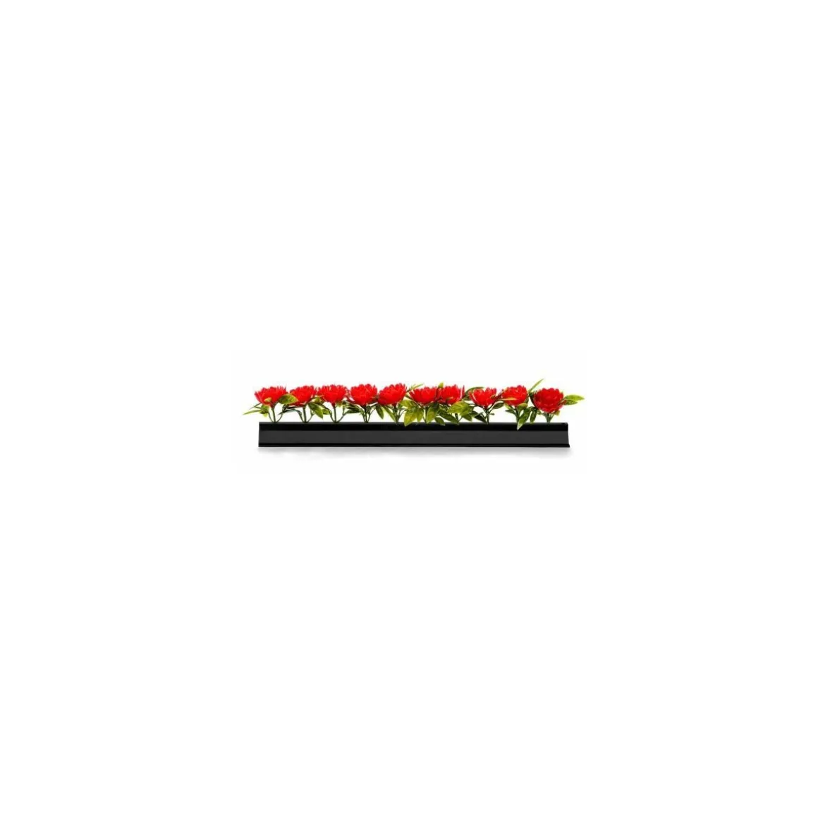 Barrette noire roses rouges 25 cm - par 12