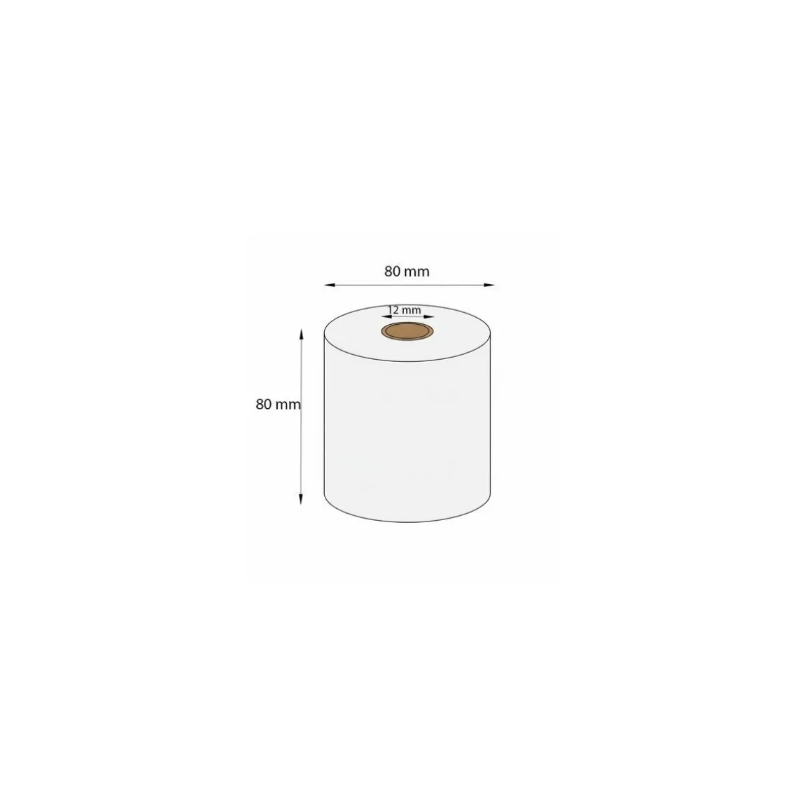 Bobine thermique continu 8 x 8 x 1,2 cm - par 50