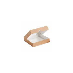 Boite carton kraft à fenêtre 200 x 200 x 40 mm - par 50