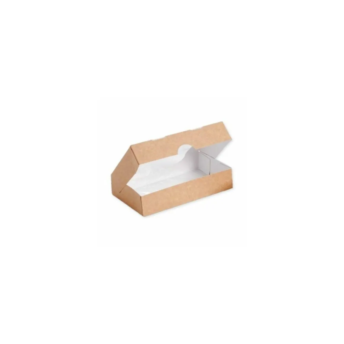 Boite carton kraft à fenêtre 200 x 120 x 40 mm - par 50