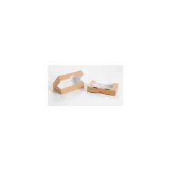 Boite carton kraft à fenêtre 200 x 120 x 40 mm - par 50