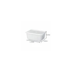 Boite Carty blanche avec couvercle 450 ml - par 200