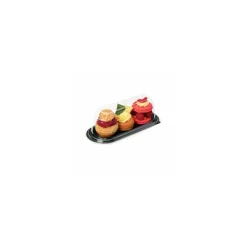 Boite à éclair fond noir avec couvercle transparent 18 x 7,5 x 5,5 cm - par 30