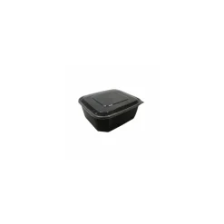 Boite à couvercle charnière pp noir 150 cl - par 192