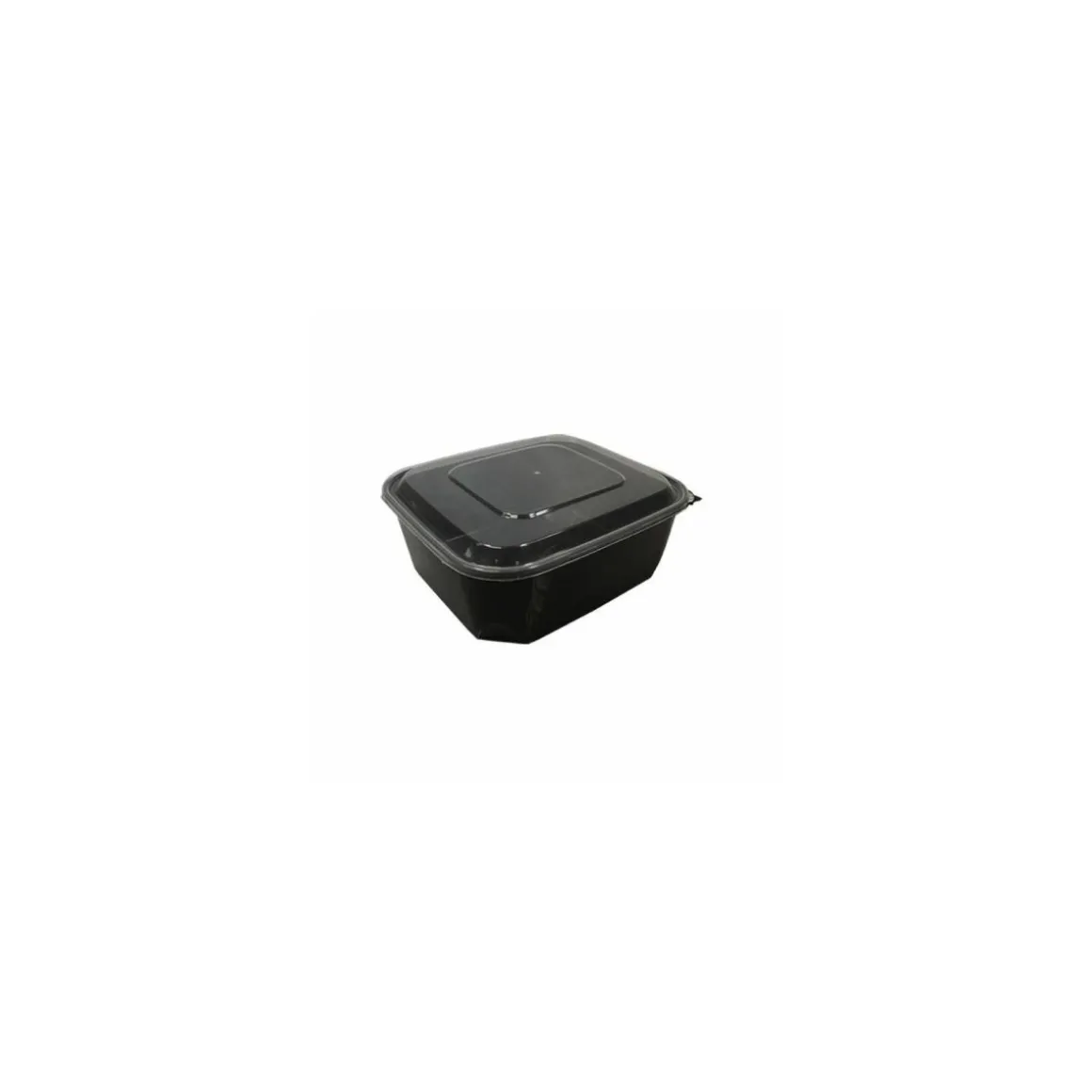 Boite à couvercle charnière pp noir 150 cl - par 192