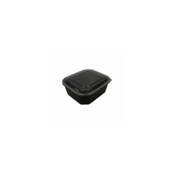 Boite à couvercle charnière pp noir 100 cl - par 300