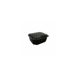 Boite à couvercle charnière pp noir 75 cl - par 288