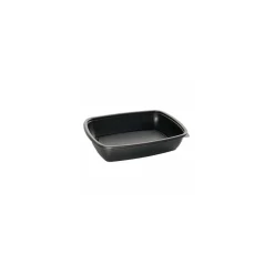 Boite Fastpac PP rectangulaire noir 60 cl 23 x 17 cm - par 300