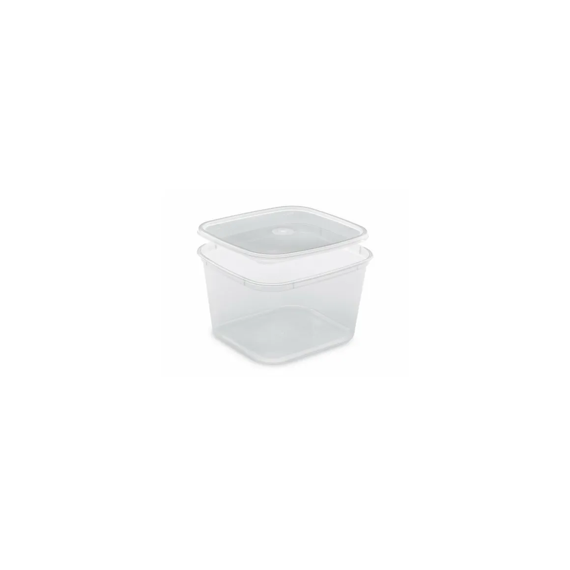 Boite plastique translucide Prestipack avec couvercle 1850 ml - par 200