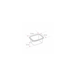 Boite plastique translucide Prestipack avec couvercle 450 ml - par 600