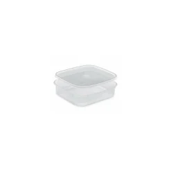 Boite plastique translucide Prestipack avec couvercle 750 ml - par 200