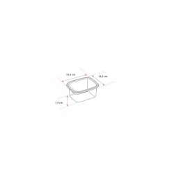 Boite plastique translucide Prestipack avec couvercle 1350 ml - par 200