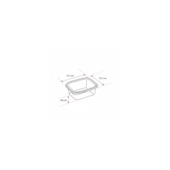 Boite plastique translucide Prestipack avec couvercle 900 ml - par 300