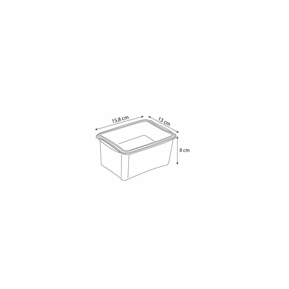 Boite Prestipack transparente 900 ml avec couvercle - par 30