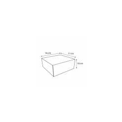 Boite pâtissière blanche en carton 16 x 11 x 10 cm - par 25