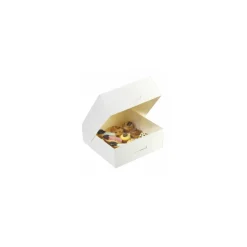 Boite pâtissière blanche en carton 16 x 11 x 10 cm - par 25