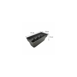 Boite rangement pour 60 étiquettes plastique noir 41 x 19 x 15 cm