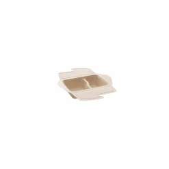 Boite rectangle pulpe 2 compartiments 80 cl - par 150
