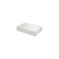 Boite traiteur carton blanc 35 x 26 x 6 cm - par 25