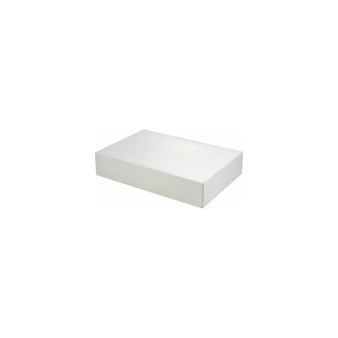 Boite traiteur carton blanc 35 x 26 x 6 cm - par 25