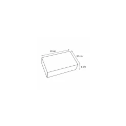 Boite traiteur carton blanc 29 x 20 x 6 cm - par 25