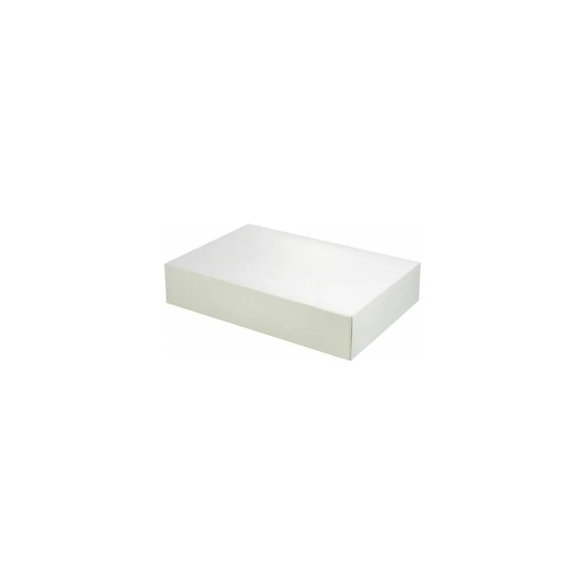 Boite traiteur carton blanc 29 x 20 x 6 cm - par 25