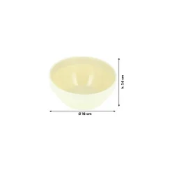 Bol plastique beige 1100 ml réutilisable - par 105