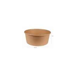Bol salade kraft brun 1250 ml - par 50