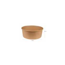 Bol salade kraft brun 1100 ml - par 50