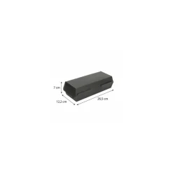 Boîte alimentaire rectangulaire kraft noir 2000 ml - par 50