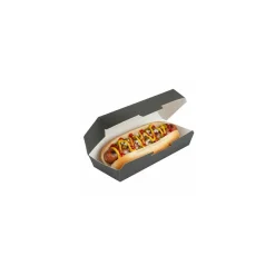 Boîte alimentaire rectangulaire kraft noir 2000 ml - par 50