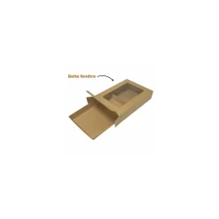 Boîte carton à fenêtre pour plateau grand - par 50