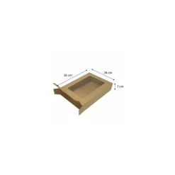 Boîte carton à fenêtre pour plateau moyen - par 50