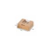 Boîte carton Kraft à fenêtre 100 x 100 x 40 mm - par 50