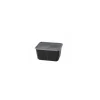 Boîte Carty PP noire avec couvercle transparent 1150 ml - par 200