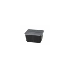 Boîte Carty PP noire avec couvercle transparent 1150 ml - par 200