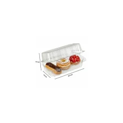 Boîte plastique transparente avec couvercle Patipack 22,5 x 7,9 x 7,5 cm - par 200