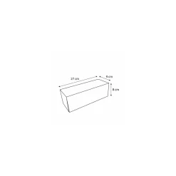 Boîte pâtissière en carton 27 x 9 x 8 cm - par 50