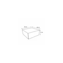 Boîte pâtissière ivoire en carton 29 x 29 x 5 cm - par 50