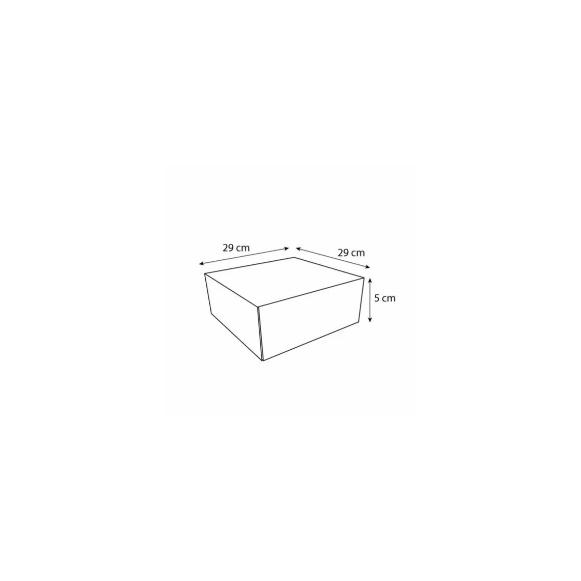 Boîte pâtissière ivoire en carton 29 x 29 x 5 cm - par 50