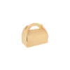 Boîte pâtissière kraft brun avec poignées 17 x 15 x 6 cm - par 50